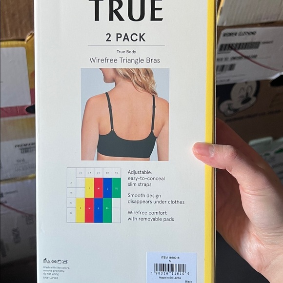 Open box new True wirefree triangle bras L XL M - Picture 8 of 8